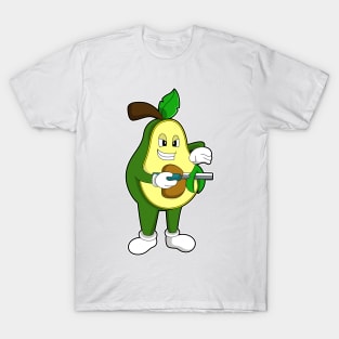 Avocado as Hairdresser with Razor T-Shirt